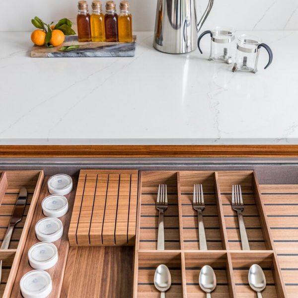 silverware drawer Noyack Modern Waterfront Kitchen bu Cabinet Plant